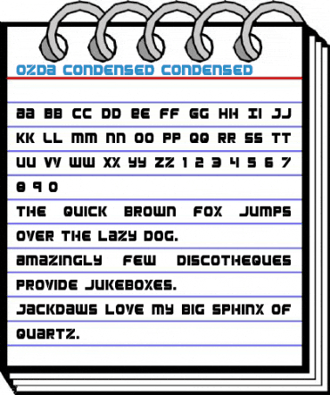 Ozda Condensed Condensed Font