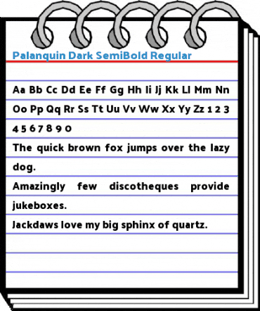 Palanquin Dark SemiBold Regular Font