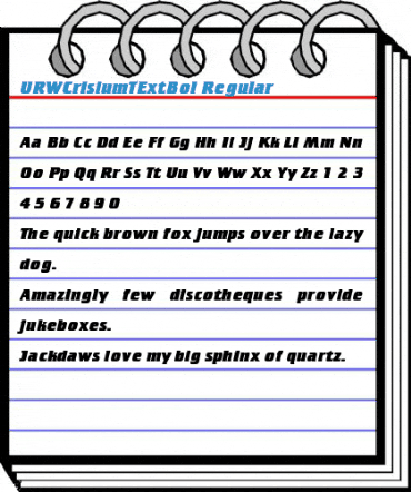 URWCrisiumTExtBol Font