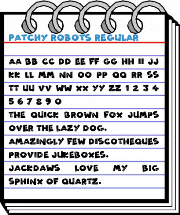 Patchy Robots Regular Font