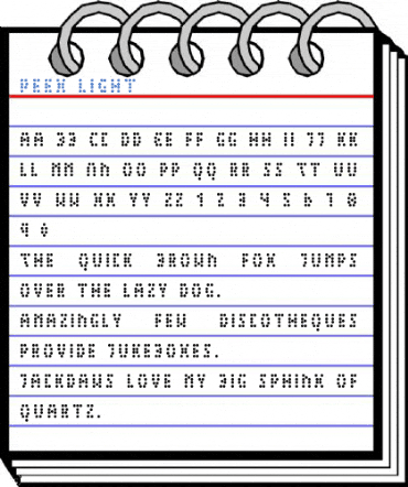 Peex Light Font