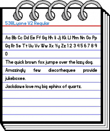 538Lyons V2 Regular Font