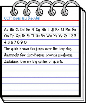 CCThingamajig Regular Font