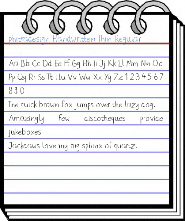 phitradesign Handwritten Thin Regular Font