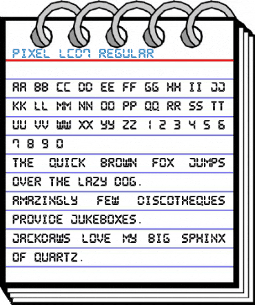 Pixel LCD7 Regular Font