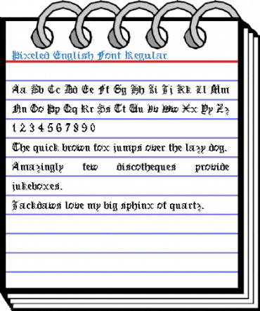 Pixeled English Font Regular Font