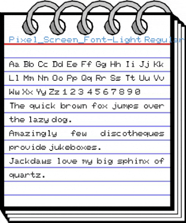 Pixel_Screen_Font-Light Regular Font