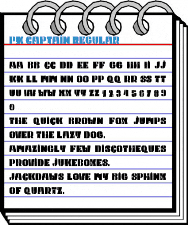 PK Captain Regular Font