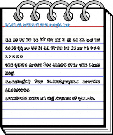 Planet Benson Two Regular Font