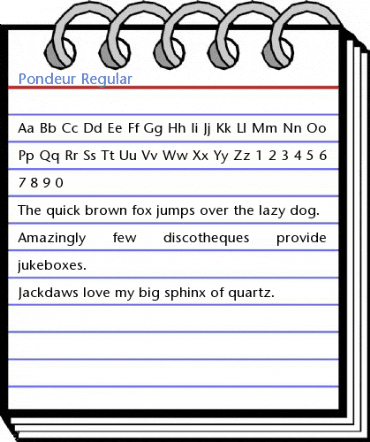 Pondeur Regular Font