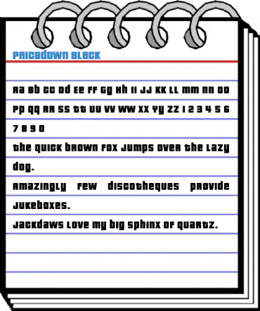 Pricedown Black Font