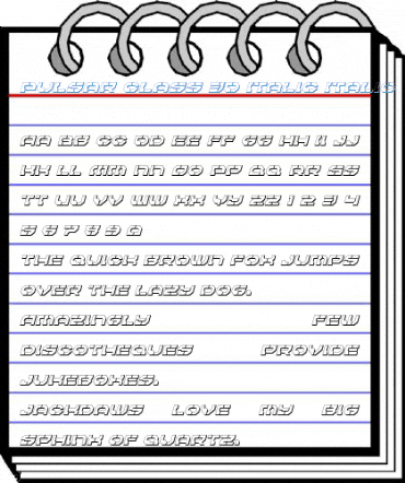 Pulsar Class 3D Italic Italic Font