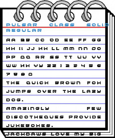 Pulsar Class Solid Title Regular Font