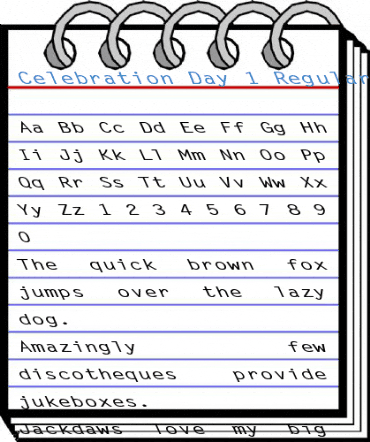 Celebration Day 1 Regular Font