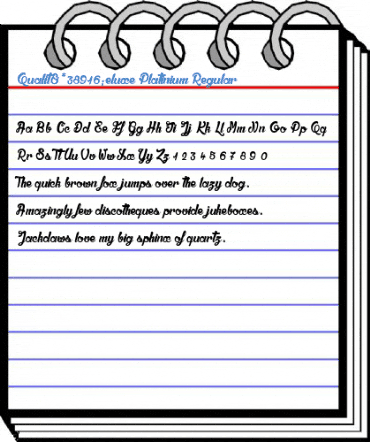 Qualit頄eluxe Platinium Regular Font