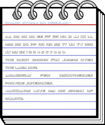 Quark Storm 3D Regular Font