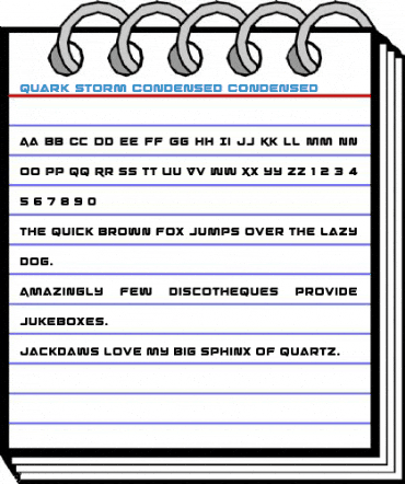 Quark Storm Condensed Condensed Font