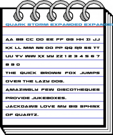 Quark Storm Expanded Expanded Font