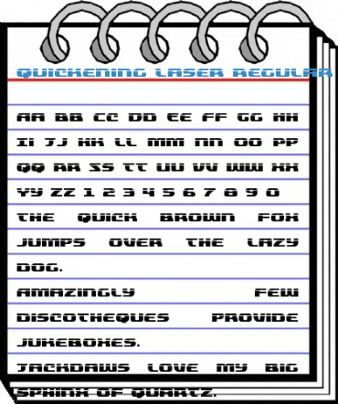 Quickening Laser Regular Font