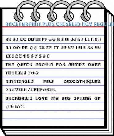 RACE1 Brannt Plus Chiseled NCV Font