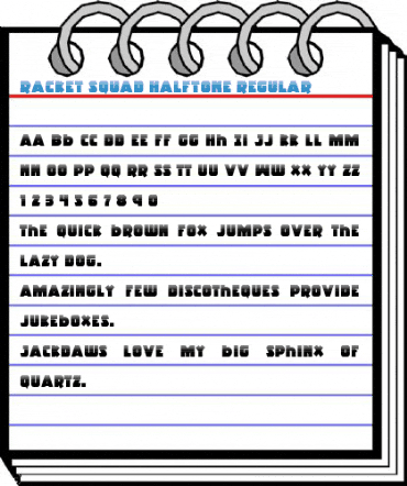 Racket Squad Halftone Regular Font