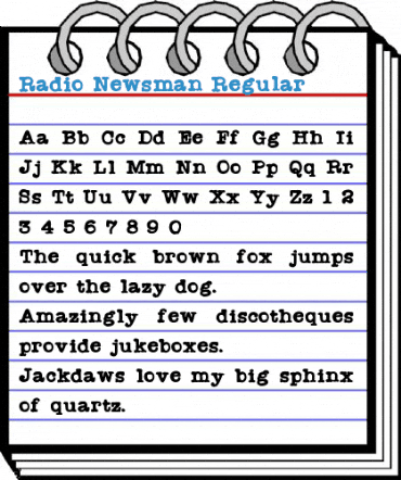 Radio Newsman Regular Font