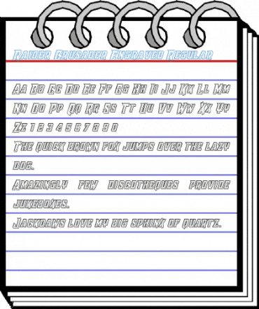Raider Crusader Engraved Regular Font