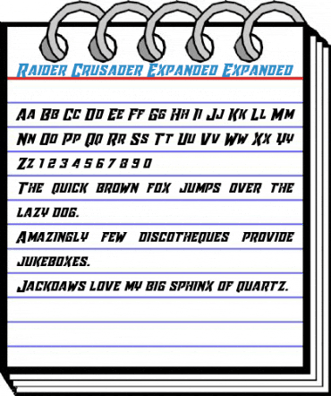 Raider Crusader Expanded Expanded Font