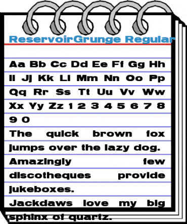 ReservoirGrunge Regular Font