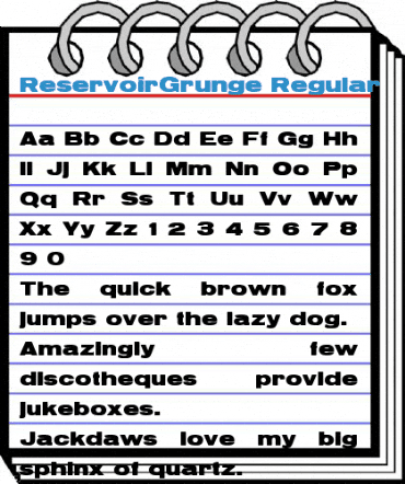 ReservoirGrunge Regular Font