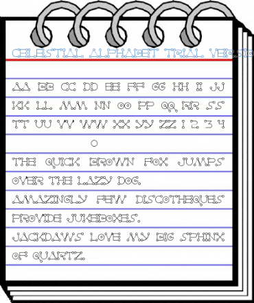 Celestial Alphabet Font