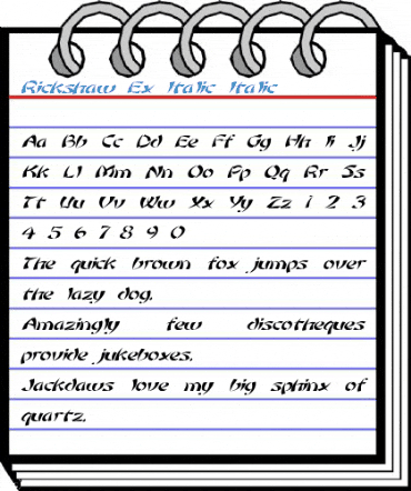 Rickshaw Ex Italic Italic Font