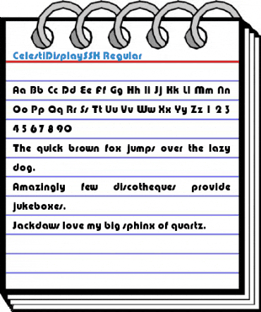 CelestiDisplaySSK Regular Font