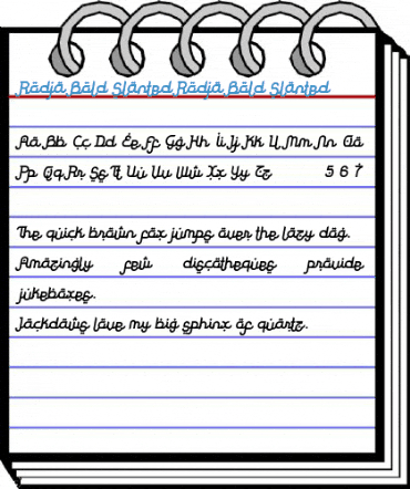 Rodja Bold Slanted Rodja Bold Slanted Font