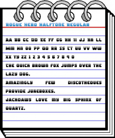 Rogue Hero Halftone Regular Font