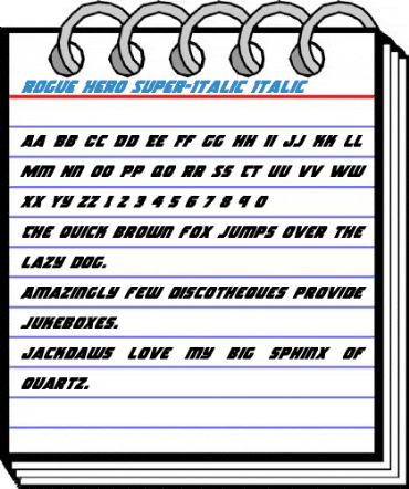 Rogue Hero Super-Italic Italic Font