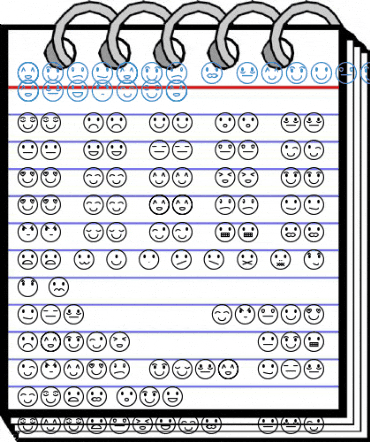 Rostros y emociones Regular Font