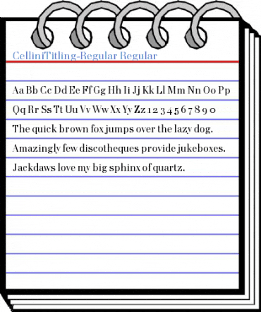 CelliniTitling-Regular Regular Font