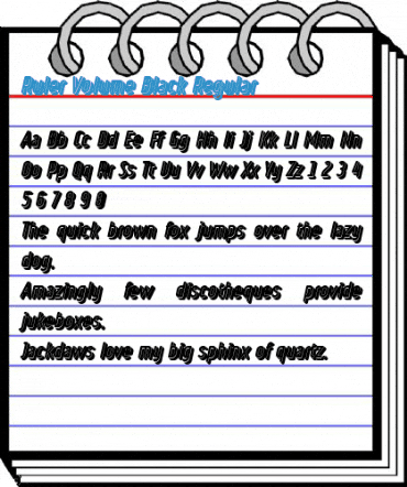 Ruler Volume Black Regular Font