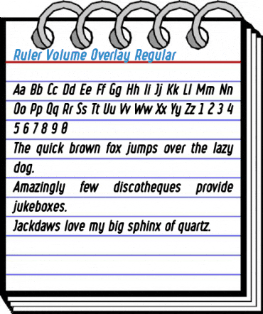 Ruler Volume Overlay Regular Font
