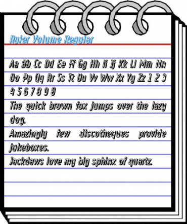 Ruler Volume Regular Font
