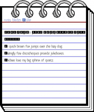 rusty blades Regular Font