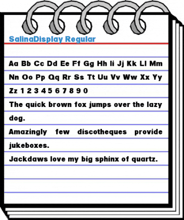 SalinaDisplay Regular Font