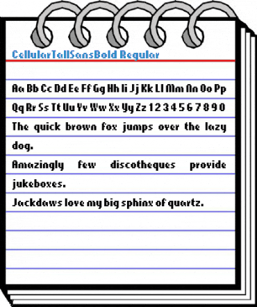 CellularTallSansBold Regular Font
