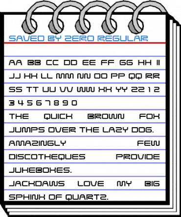Saved By Zero Regular Font