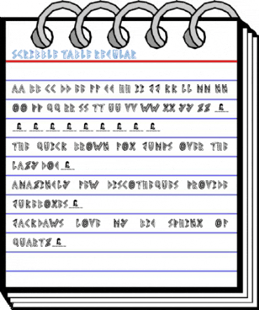 Scribble Table Font