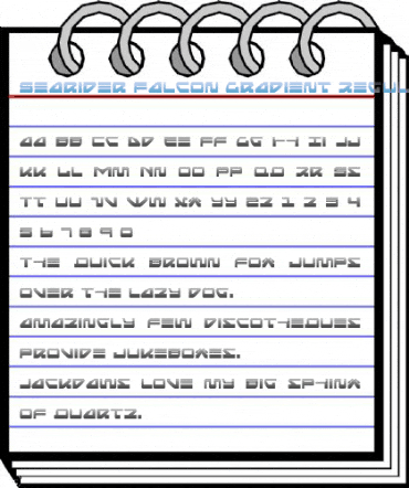 Searider Falcon Gradient Regular Font