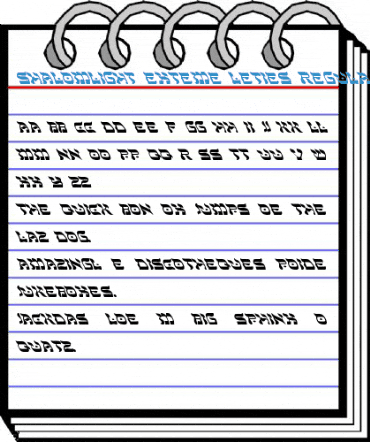 Shalom-Light Extreme Lefties Regular Font