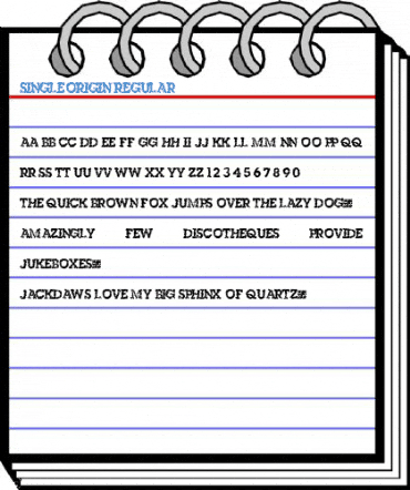 SingleOrigin Regular Font