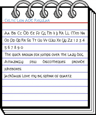 Celtic Lion AOE Regular Font